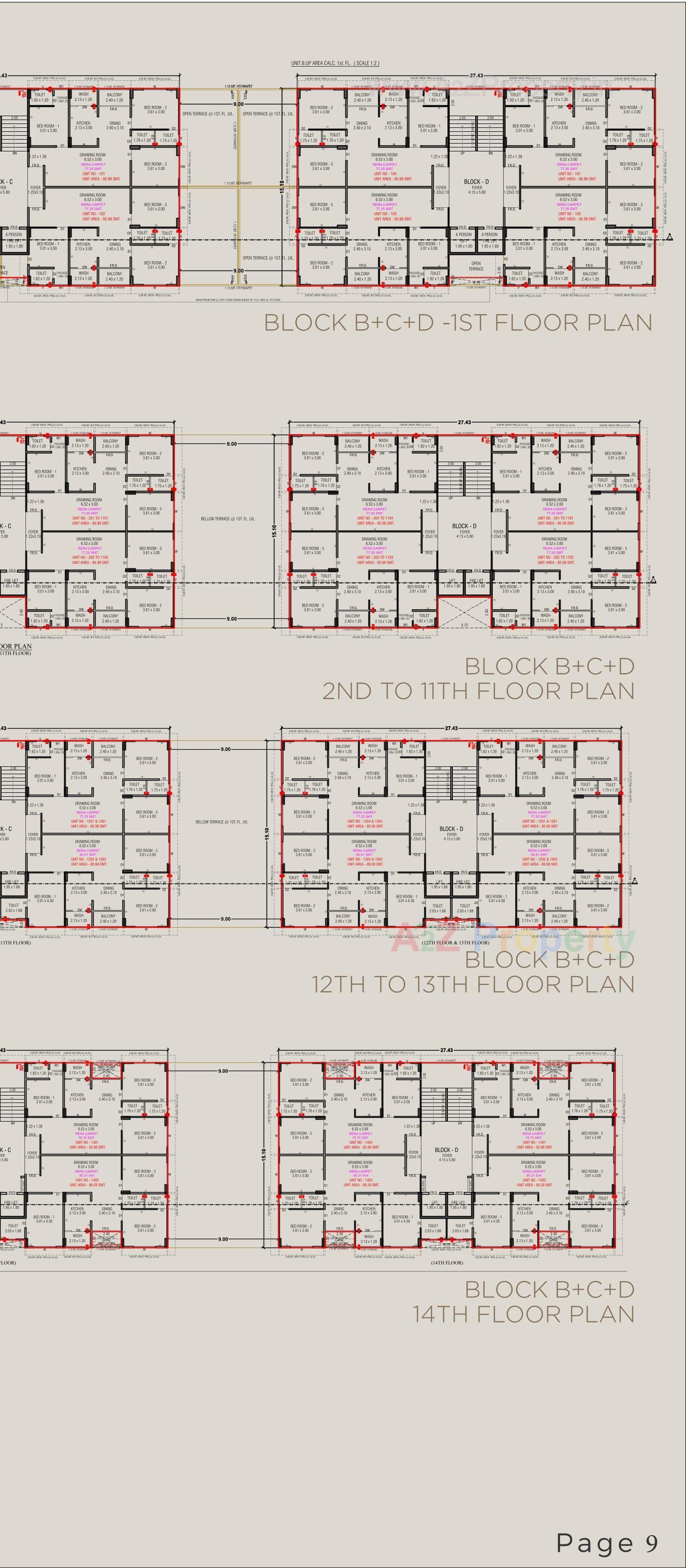 Layout of real estate project Rajyash Reanand located at Vasna, Ahmedabad, Gujarat