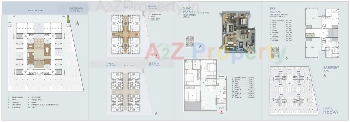 Layout of real estate project Rajyash Reeva located at Shahwadi, Ahmedabad, Gujarat