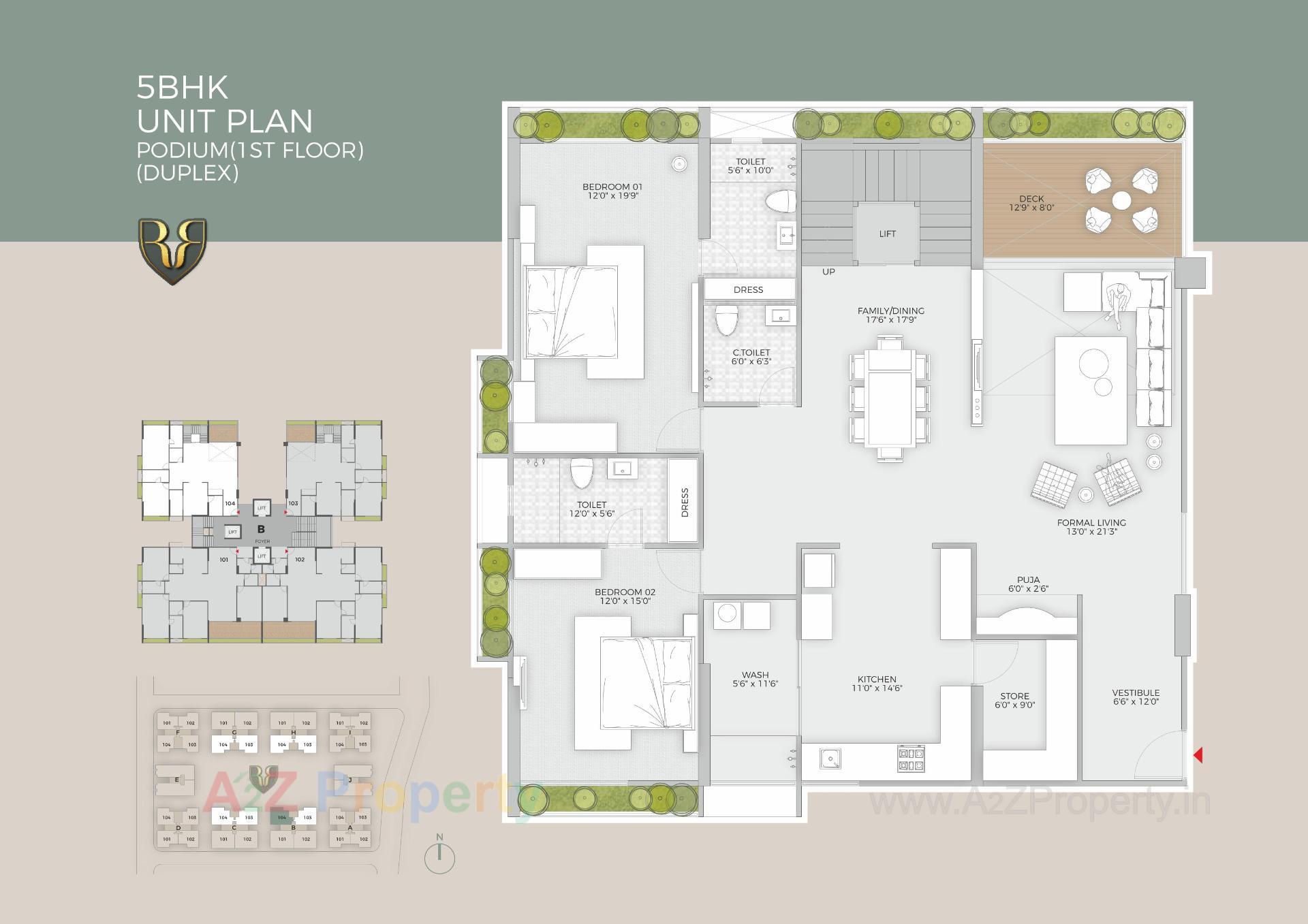Layout of real estate project Rajyash Regius located at Bopal, Ahmedabad, Gujarat