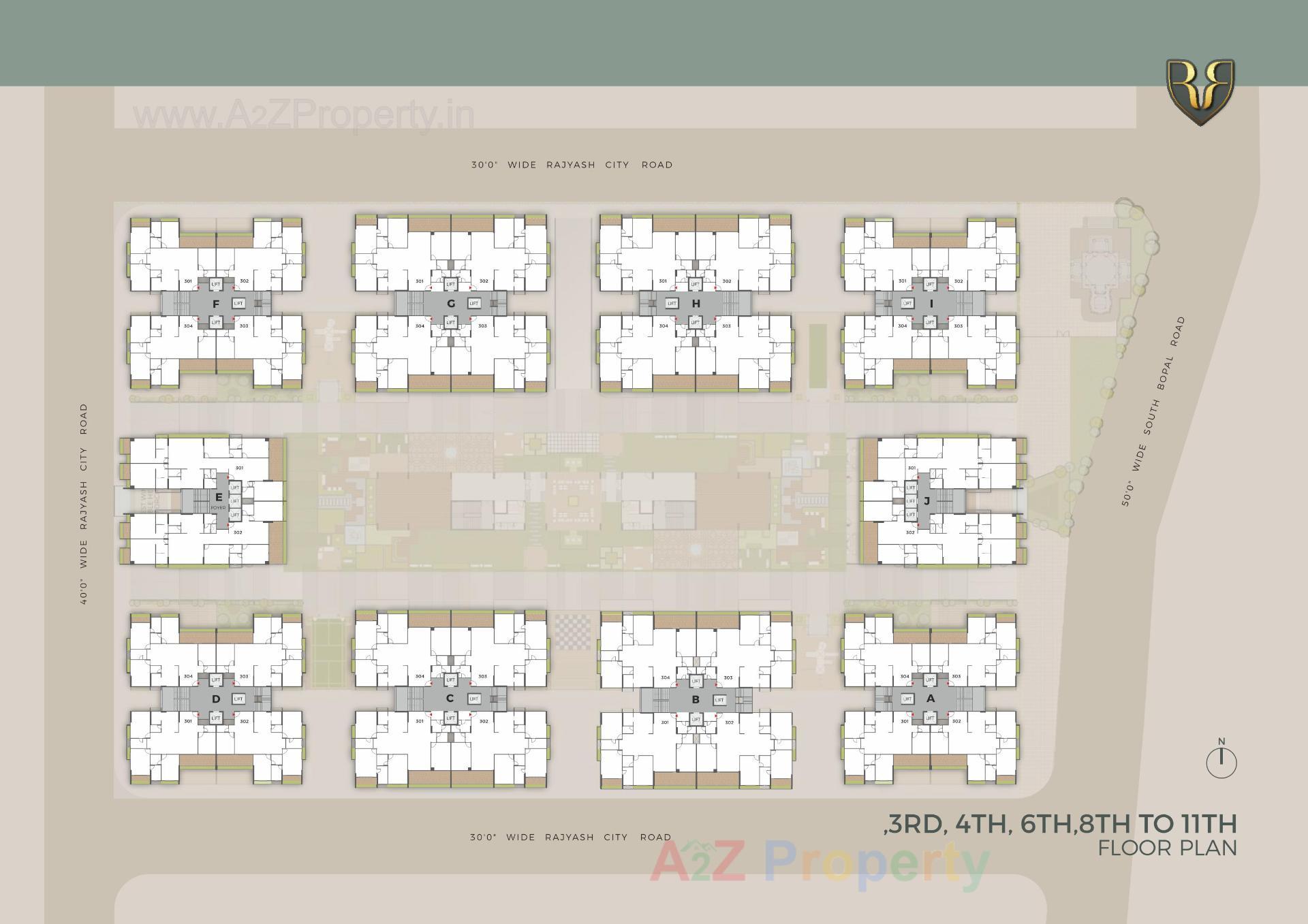 Layout of real estate project Rajyash Regius located at Bopal, Ahmedabad, Gujarat