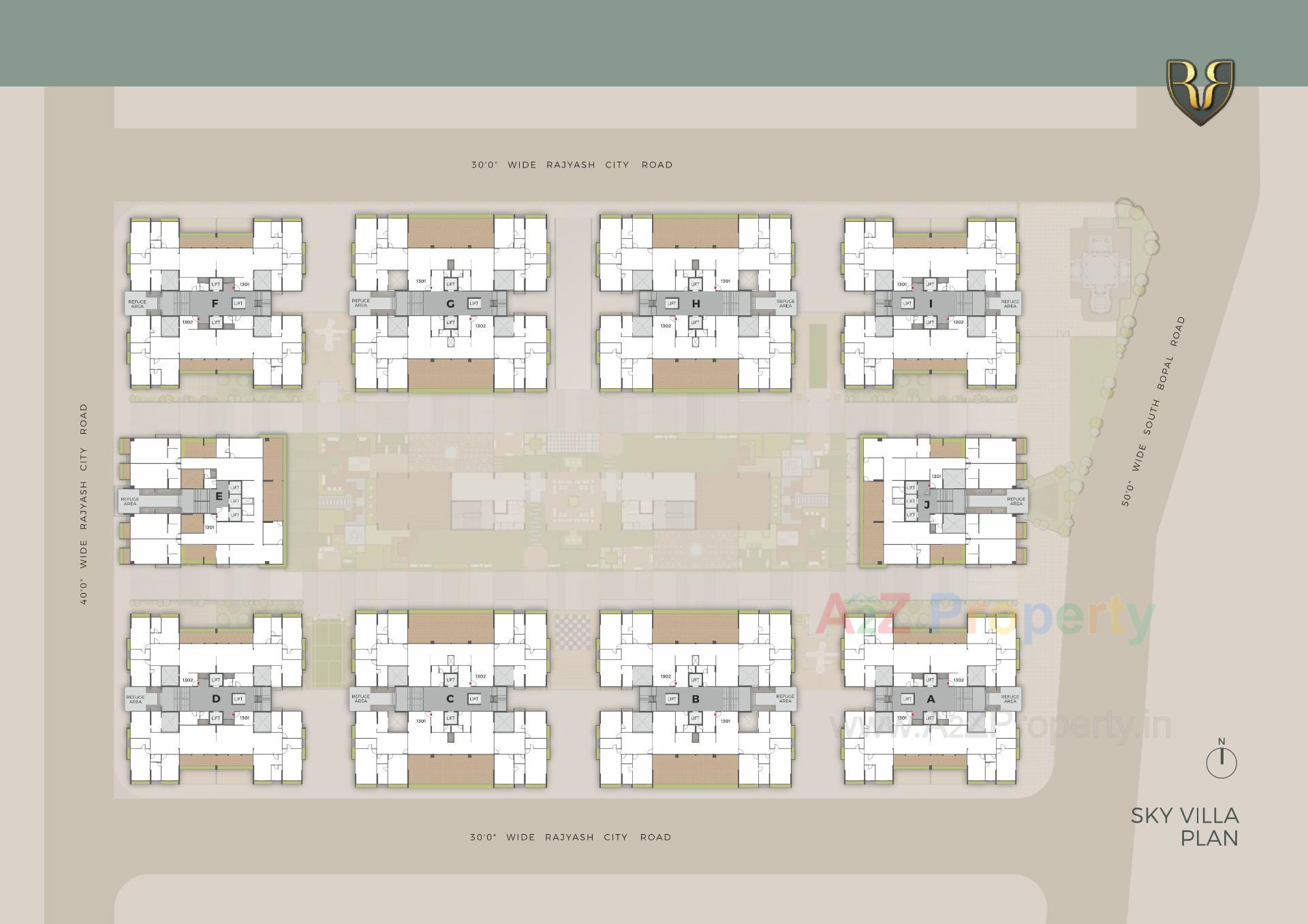 Layout of real estate project Rajyash Regius located at Bopal, Ahmedabad, Gujarat