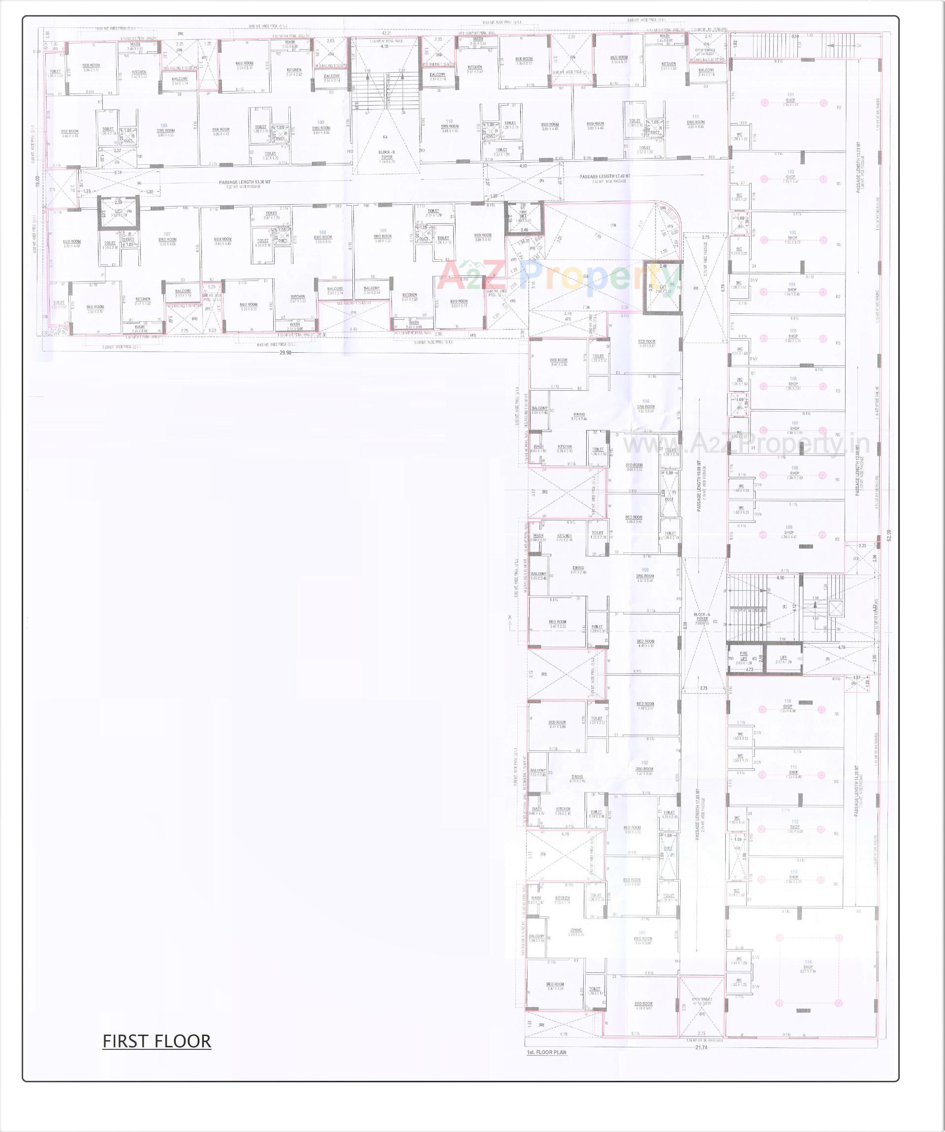 Layout of real estate project Ralsi Rivera located at Ghuma, Ahmedabad, Gujarat