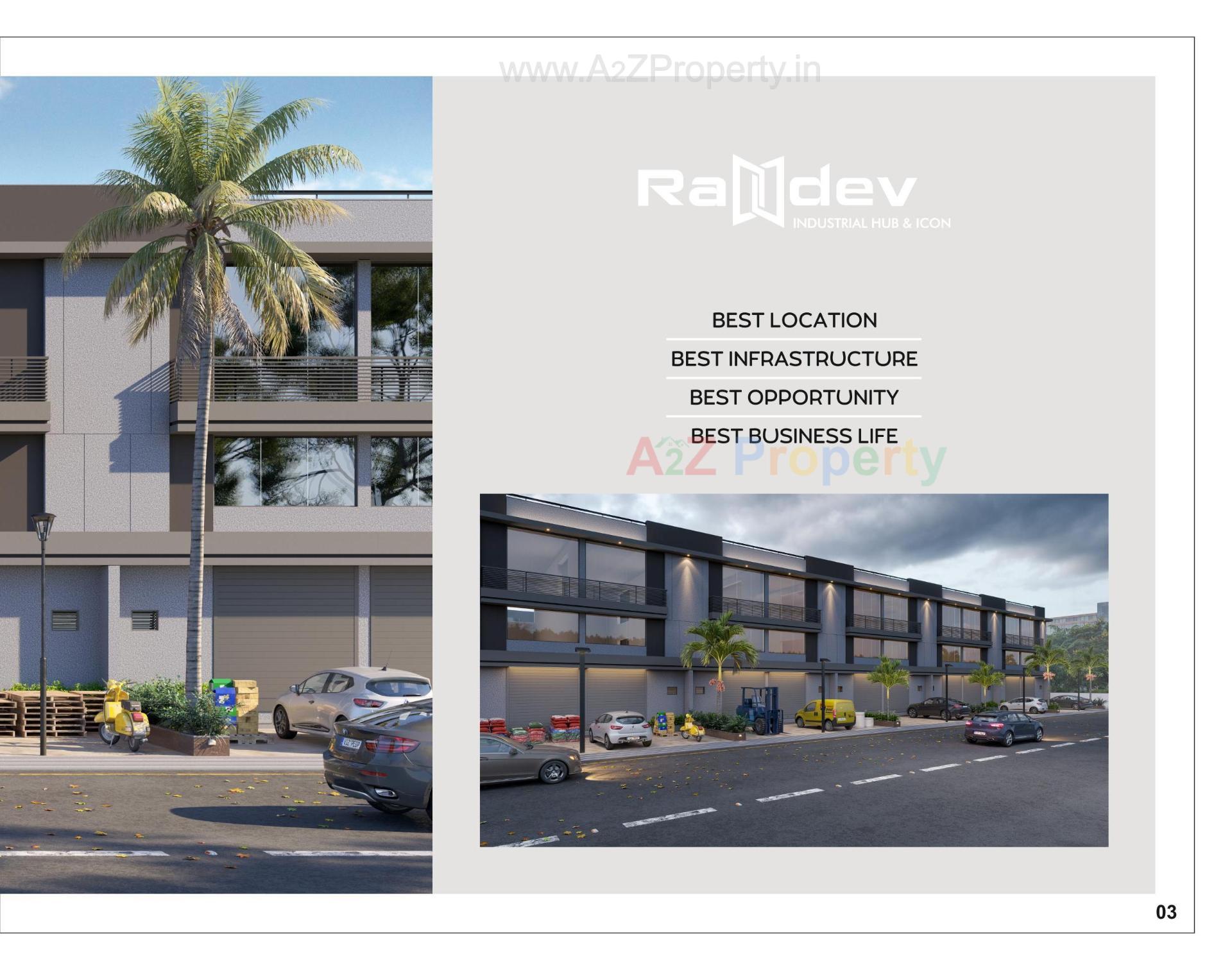 3D Elevation of real estate project Ramdev Industrial Hub   Ramdev Icon located at Nikol, Ahmedabad, Gujarat