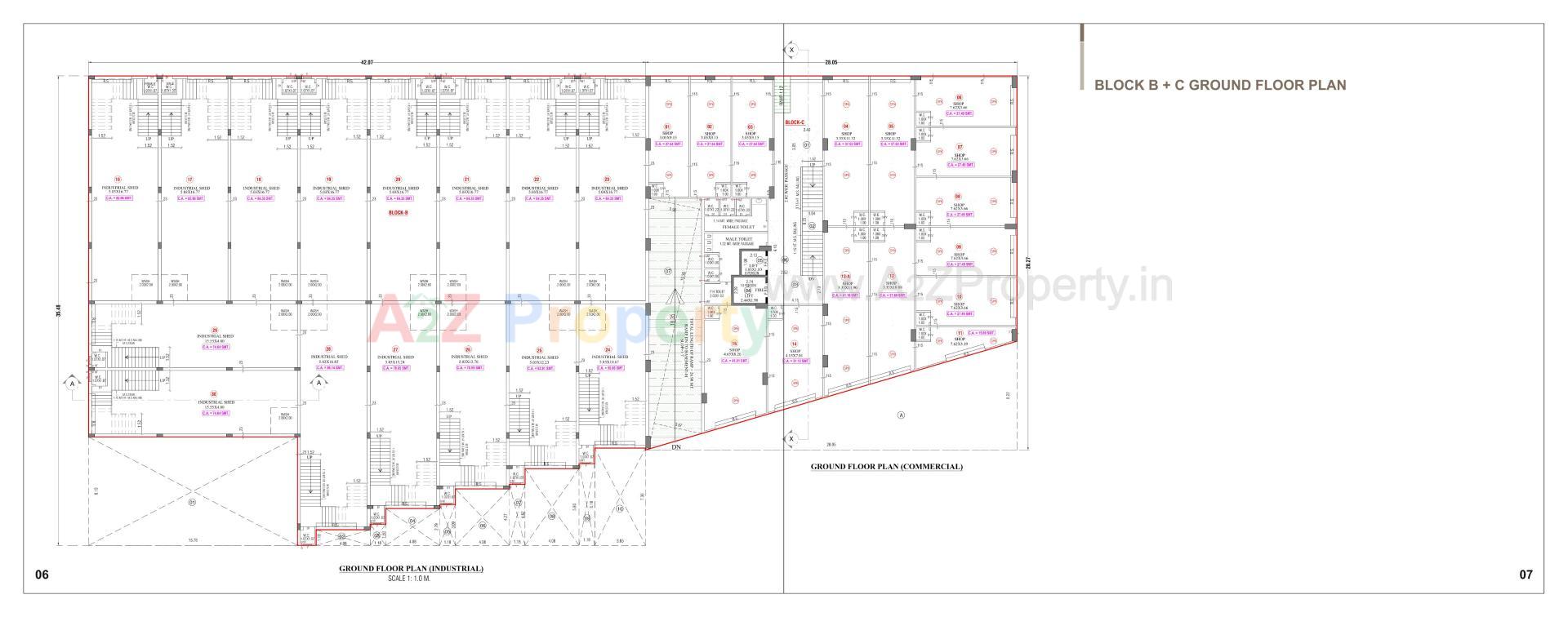 Layout of real estate project Ramdev Industrial Hub   Ramdev Icon located at Nikol, Ahmedabad, Gujarat