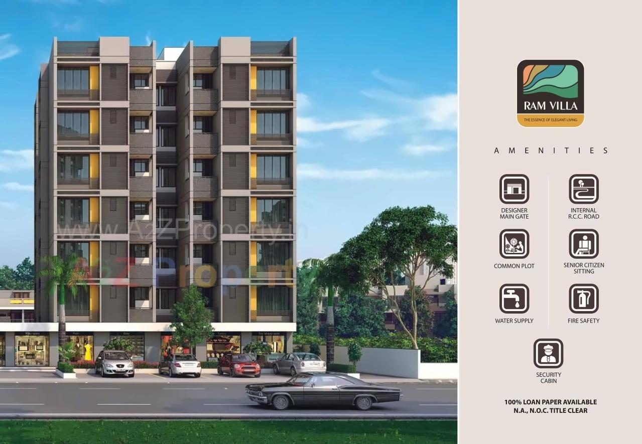 3D Elevation of real estate project Ramvilla Appts   Raw House Duplex located at Singrva, Ahmedabad, Gujarat