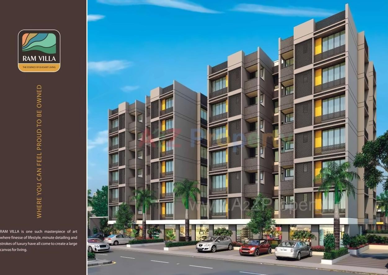 3D Elevation of real estate project Ramvilla Appts   Raw House Duplex located at Singrva, Ahmedabad, Gujarat