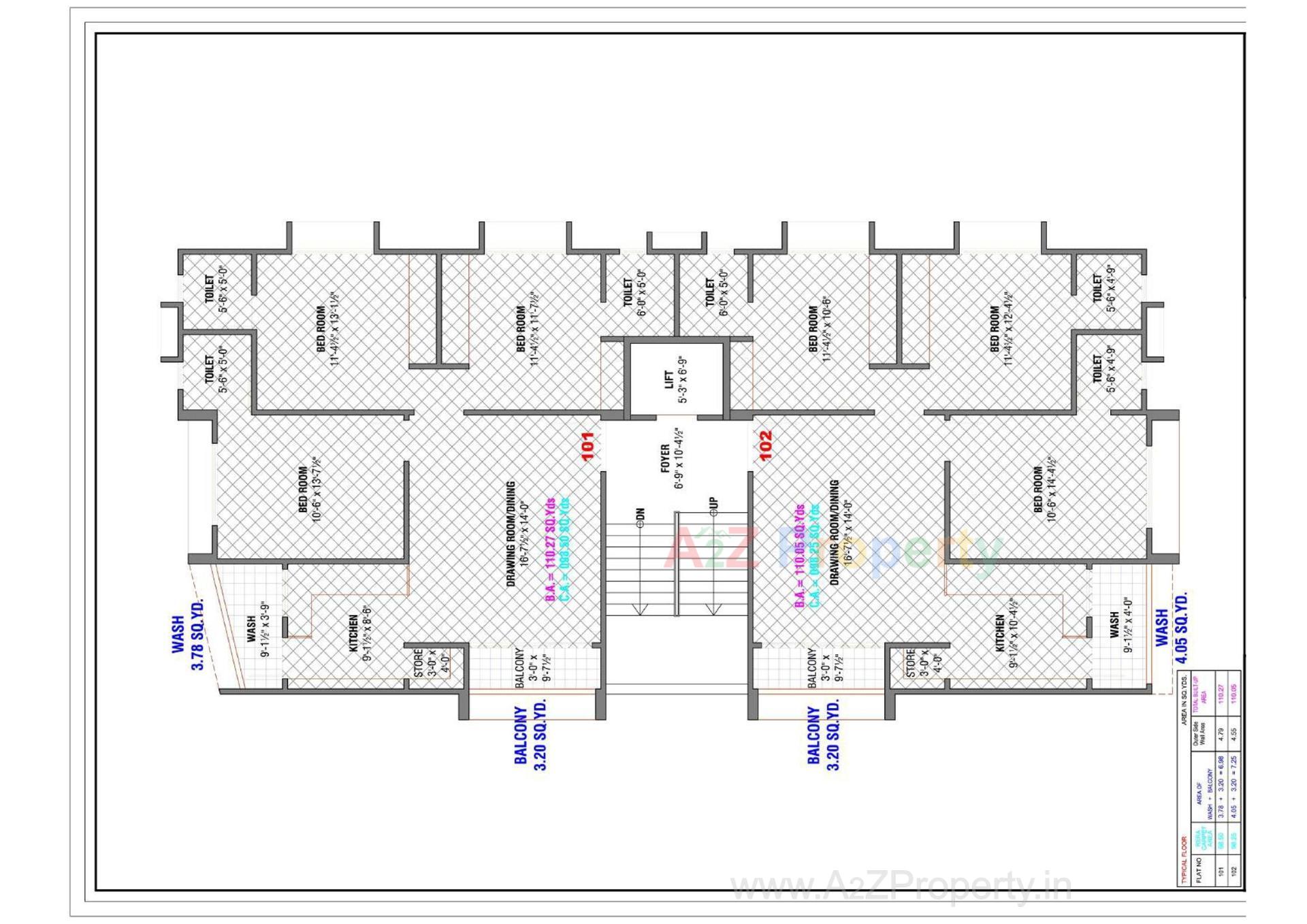 Layout of real estate project Rashmi Apartments located at Vastrapur, Ahmedabad, Gujarat