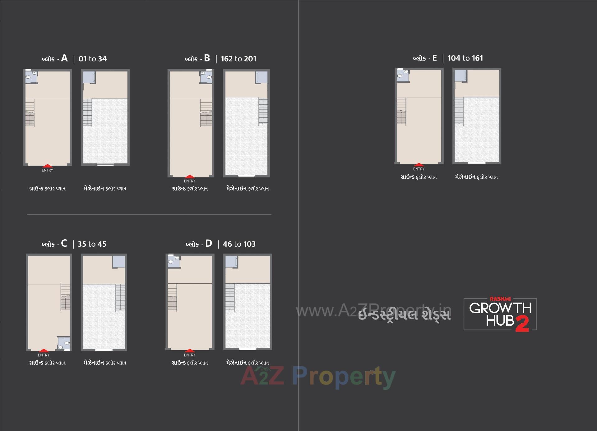 Layout of real estate project Rashmi Growth Hub located at Odhav, Ahmedabad, Gujarat