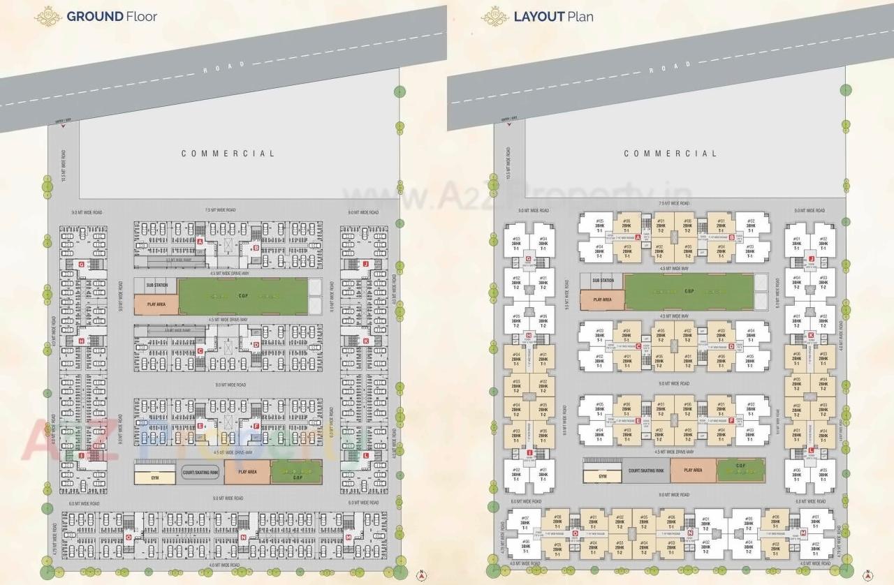 Layout of real estate project Rashmi Royal located at Vatva, Ahmedabad, Gujarat