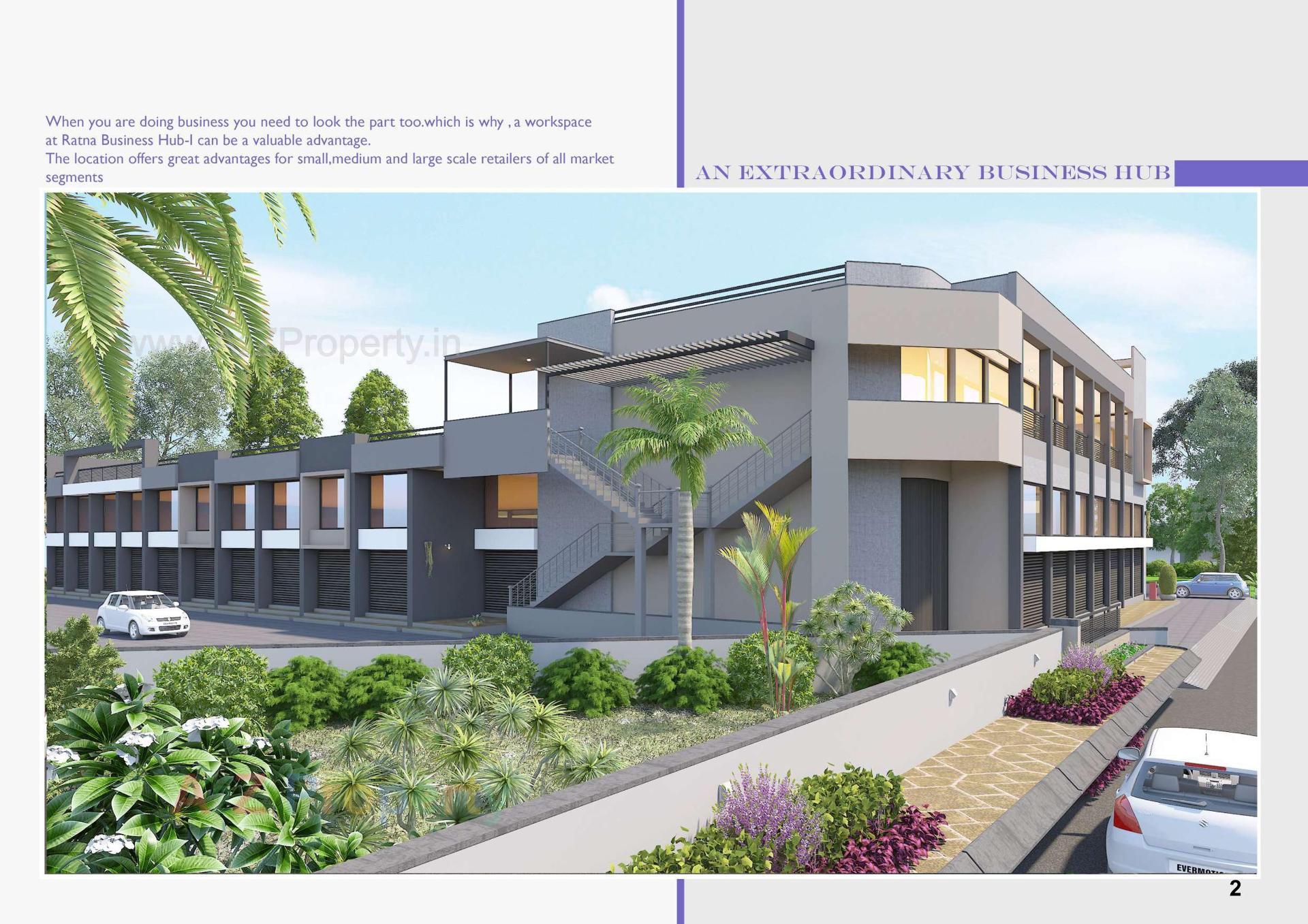 3D Elevation of real estate project Ratna Business Hub located at Navapura, Ahmedabad, Gujarat