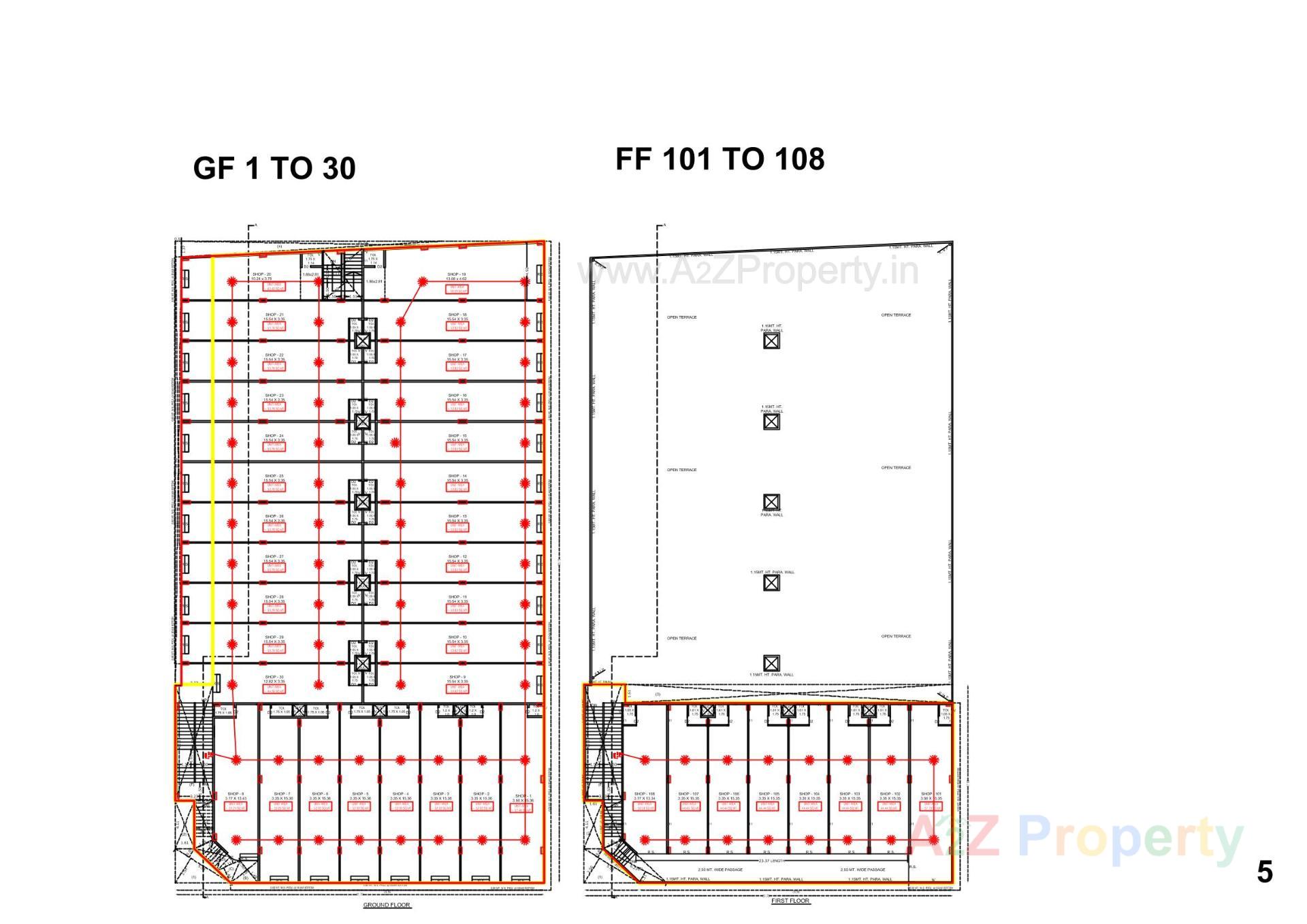 Layout of real estate project Ratna Business Hub located at Navapura, Ahmedabad, Gujarat
