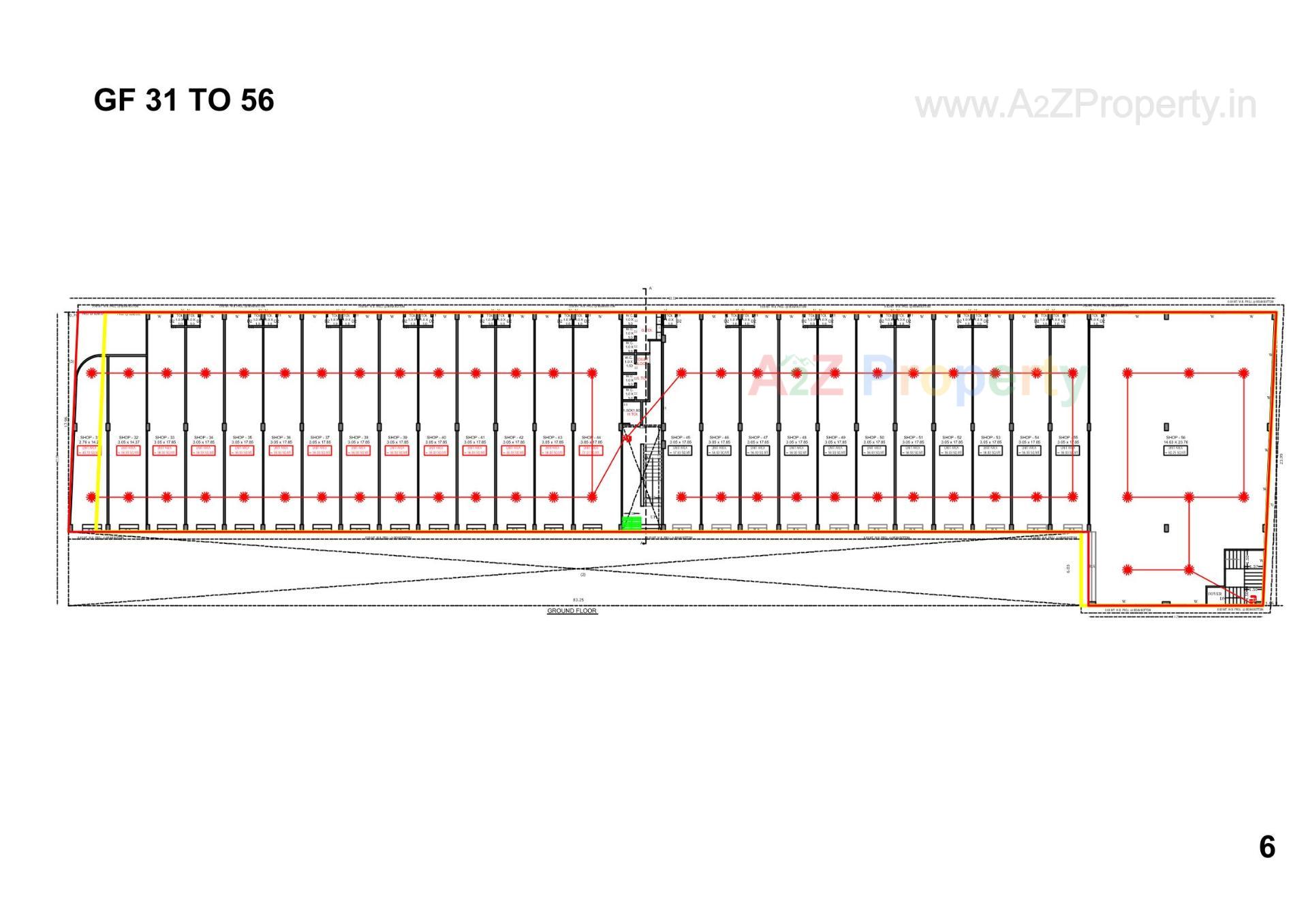 Layout of real estate project Ratna Business Hub located at Navapura, Ahmedabad, Gujarat