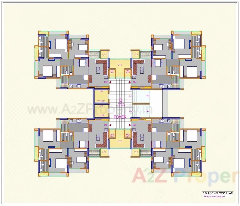 Layout of real estate project Ratnaakar Verte located at Makarba, Ahmedabad, Gujarat