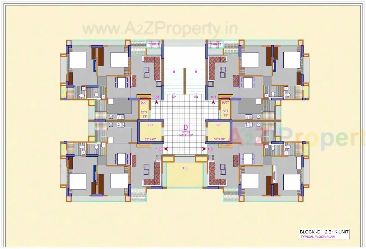 Layout of real estate project Ratnaakar Verte located at Makarba, Ahmedabad, Gujarat