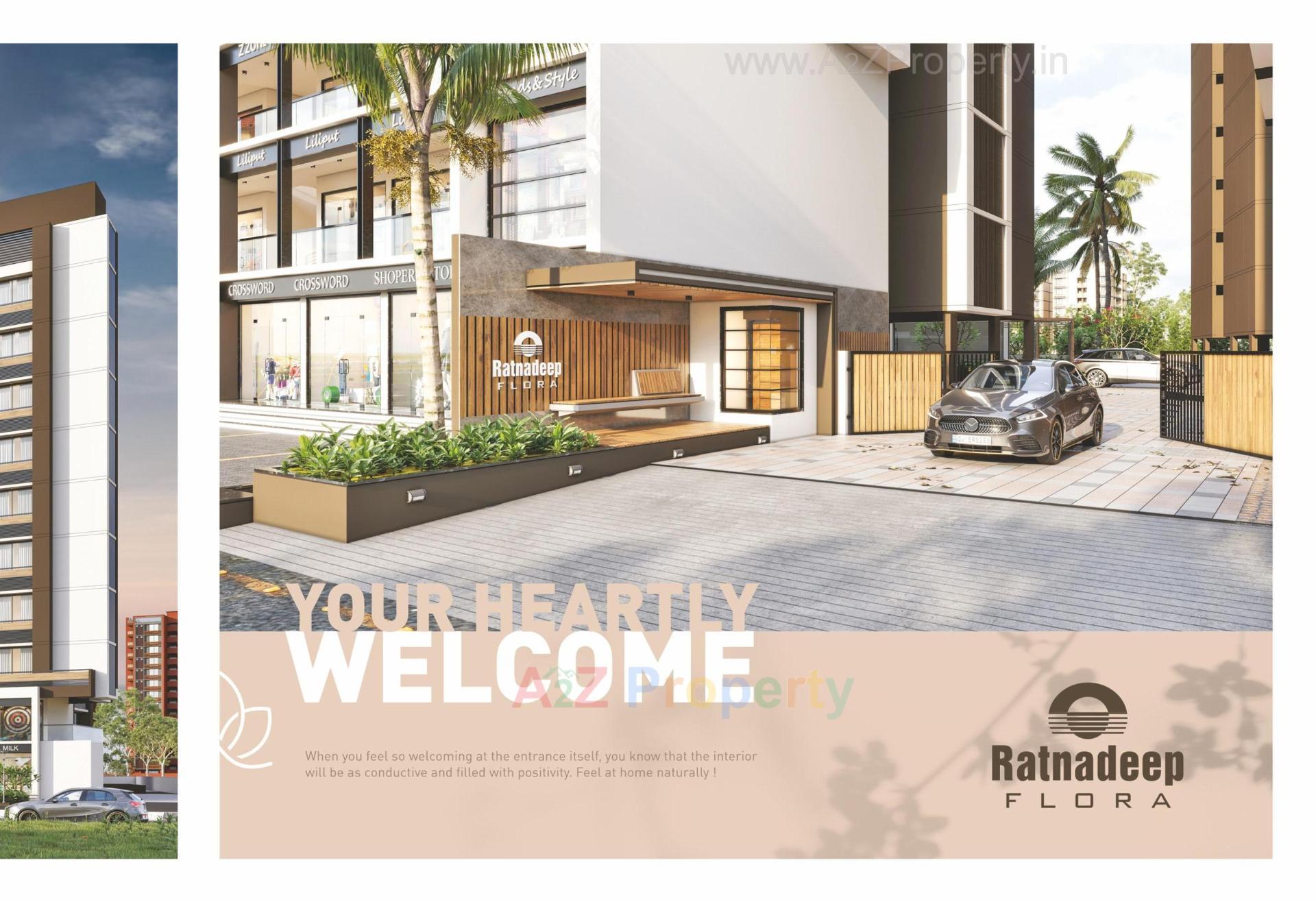 3D Elevation of real estate project Ratnadeep Flora located at Ranip, Ahmedabad, Gujarat