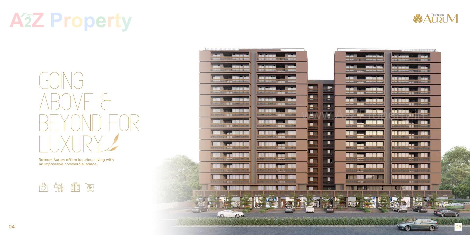 3D Elevation of real estate project Ratnam Aurum located at Khoraj, Ahmedabad, Gujarat