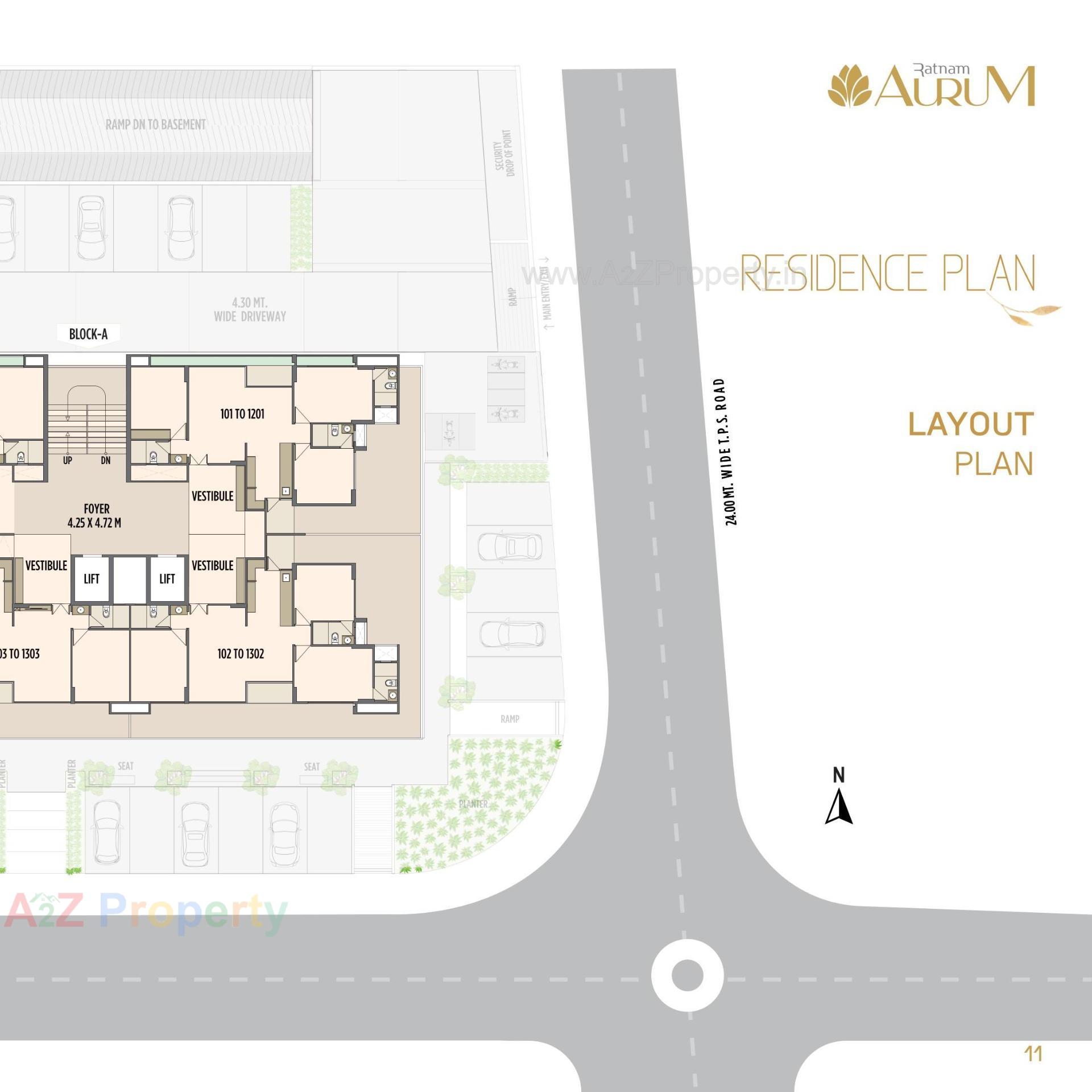 Layout of real estate project Ratnam Aurum located at Khoraj, Ahmedabad, Gujarat