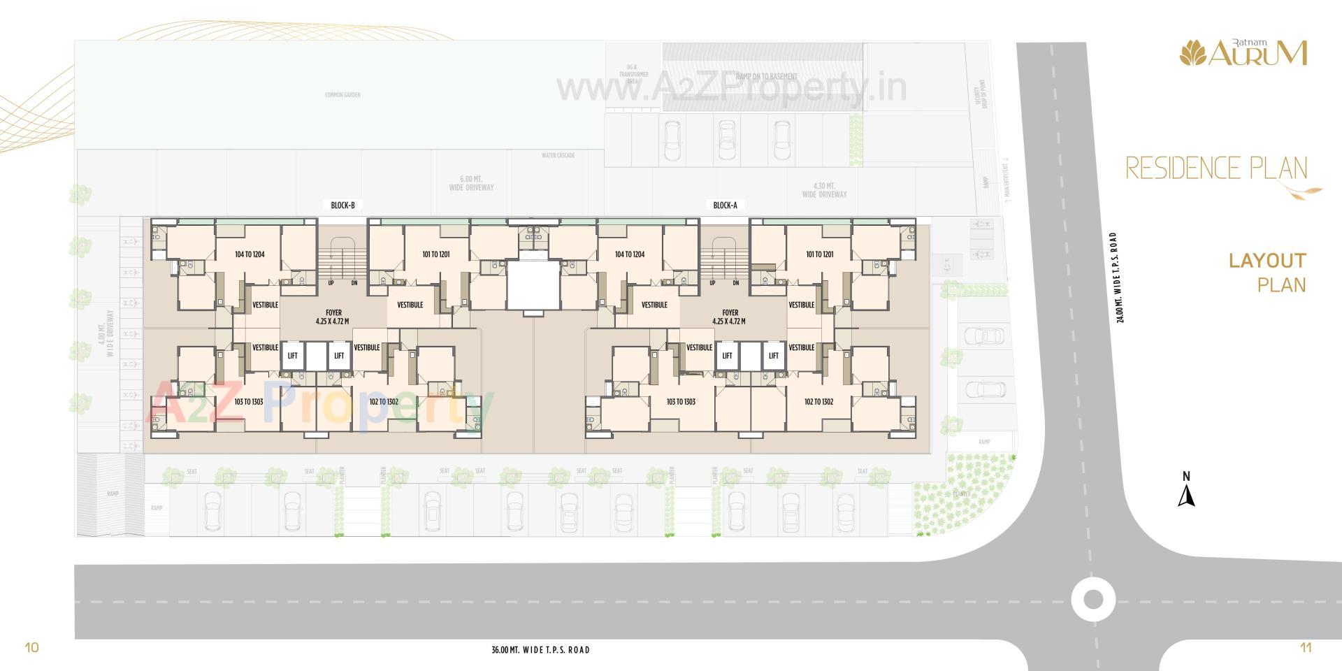 Layout of real estate project Ratnam Aurum located at Khoraj, Ahmedabad, Gujarat