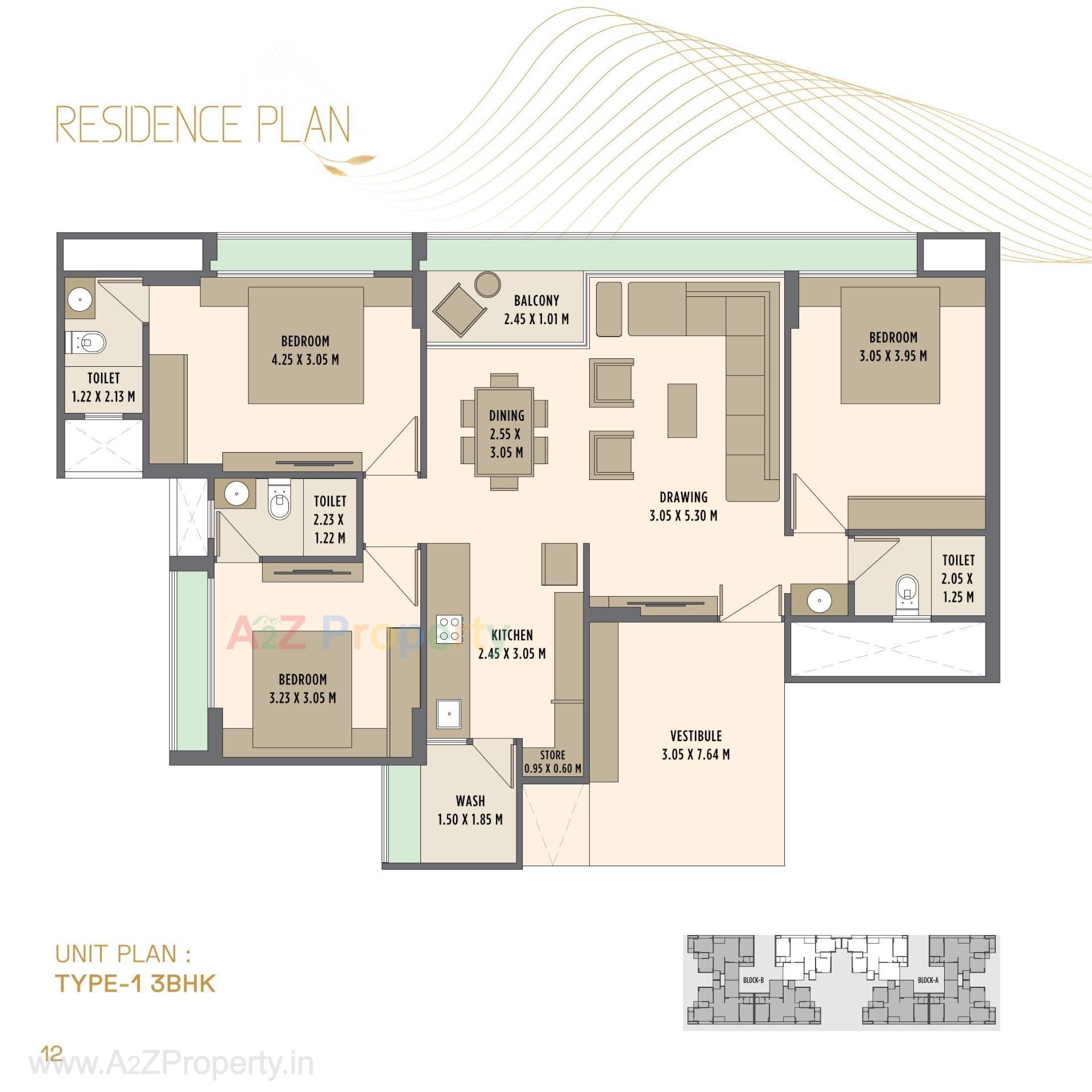 Layout of real estate project Ratnam Aurum located at Khoraj, Ahmedabad, Gujarat