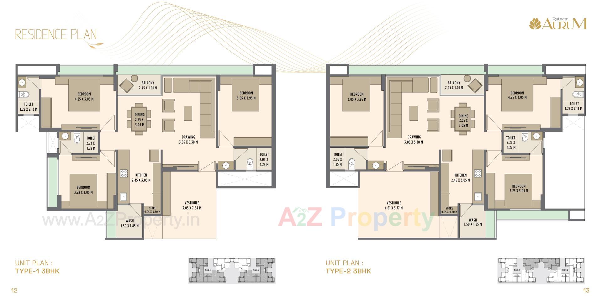Layout of real estate project Ratnam Aurum located at Khoraj, Ahmedabad, Gujarat