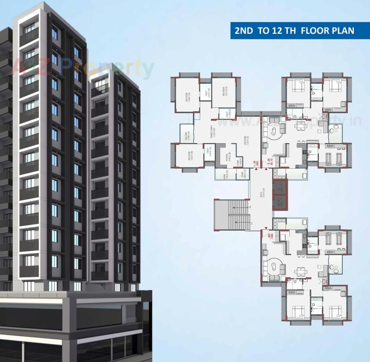 Layout of real estate project Ratnam Sampada located at Chandkheda, Ahmedabad, Gujarat