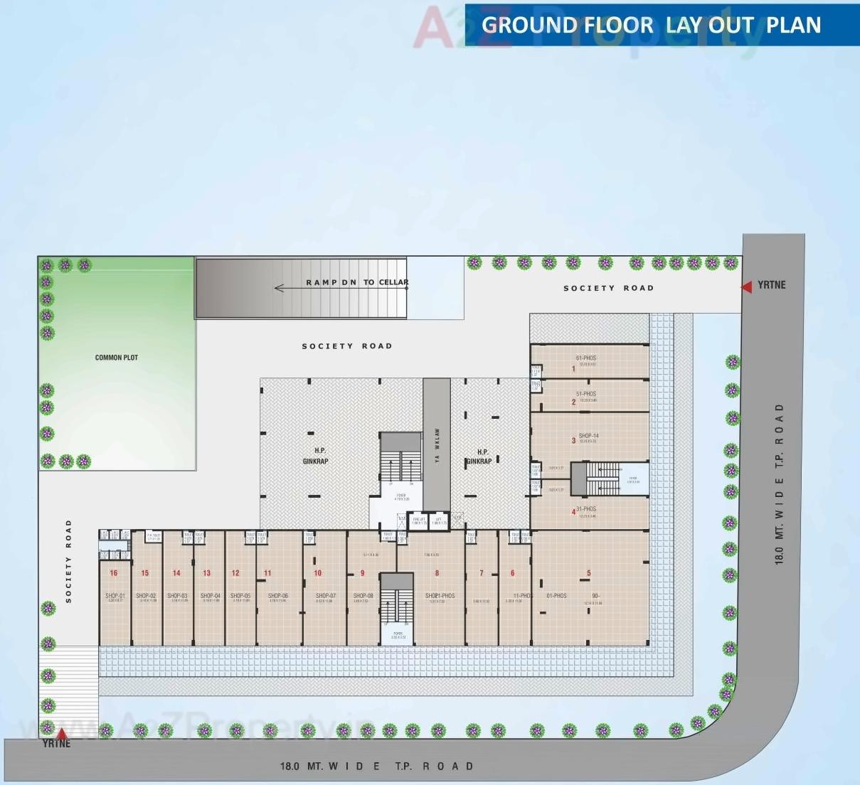 Layout of real estate project Ratnam Sampada located at Chandkheda, Ahmedabad, Gujarat