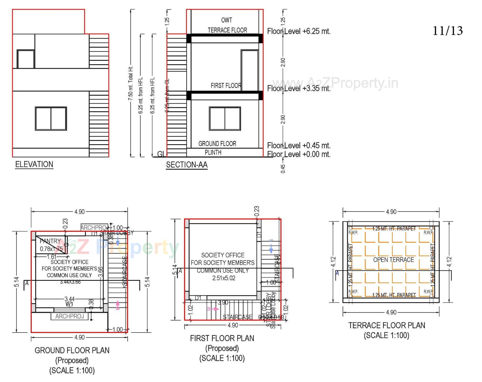 Layout of real estate project Ratnamani Industrial Estate located at Kathwada, Ahmedabad, Gujarat