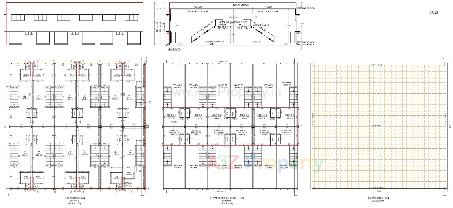 Layout of real estate project Ratnamani Industrial Estate located at Kathwada, Ahmedabad, Gujarat