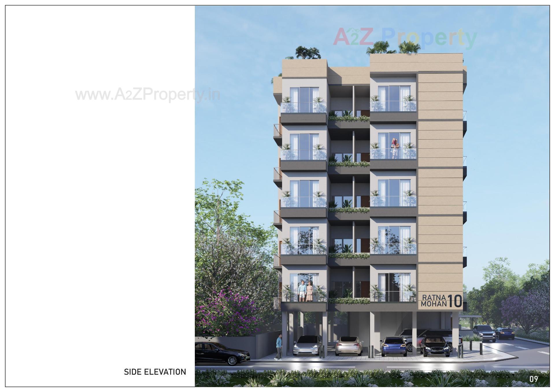3D Elevation of real estate project Ratnamohan 10 located at Wadaj, Ahmedabad, Gujarat