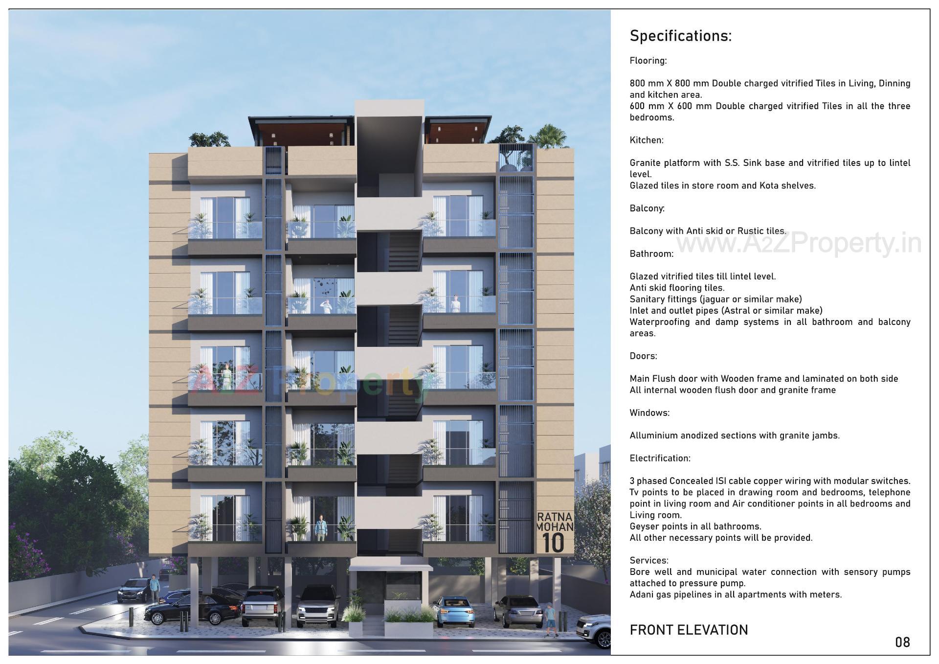 3D Elevation of real estate project Ratnamohan 10 located at Wadaj, Ahmedabad, Gujarat