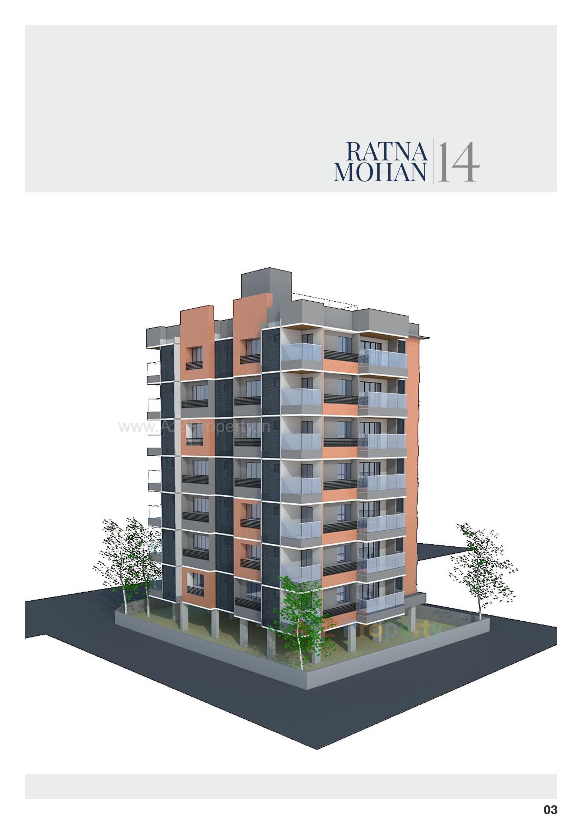 3D Elevation of real estate project Ratnamohan located at Wadaj, Ahmedabad, Gujarat