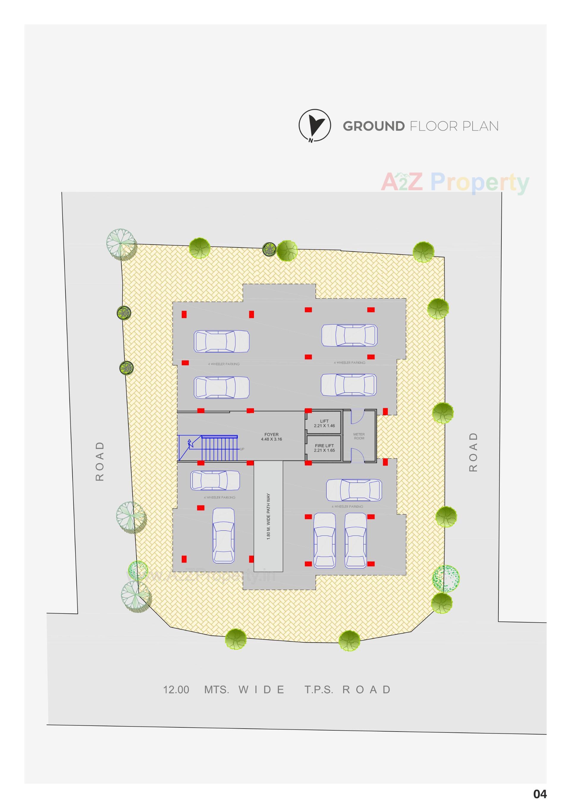 Layout of real estate project Ratnamohan located at Wadaj, Ahmedabad, Gujarat