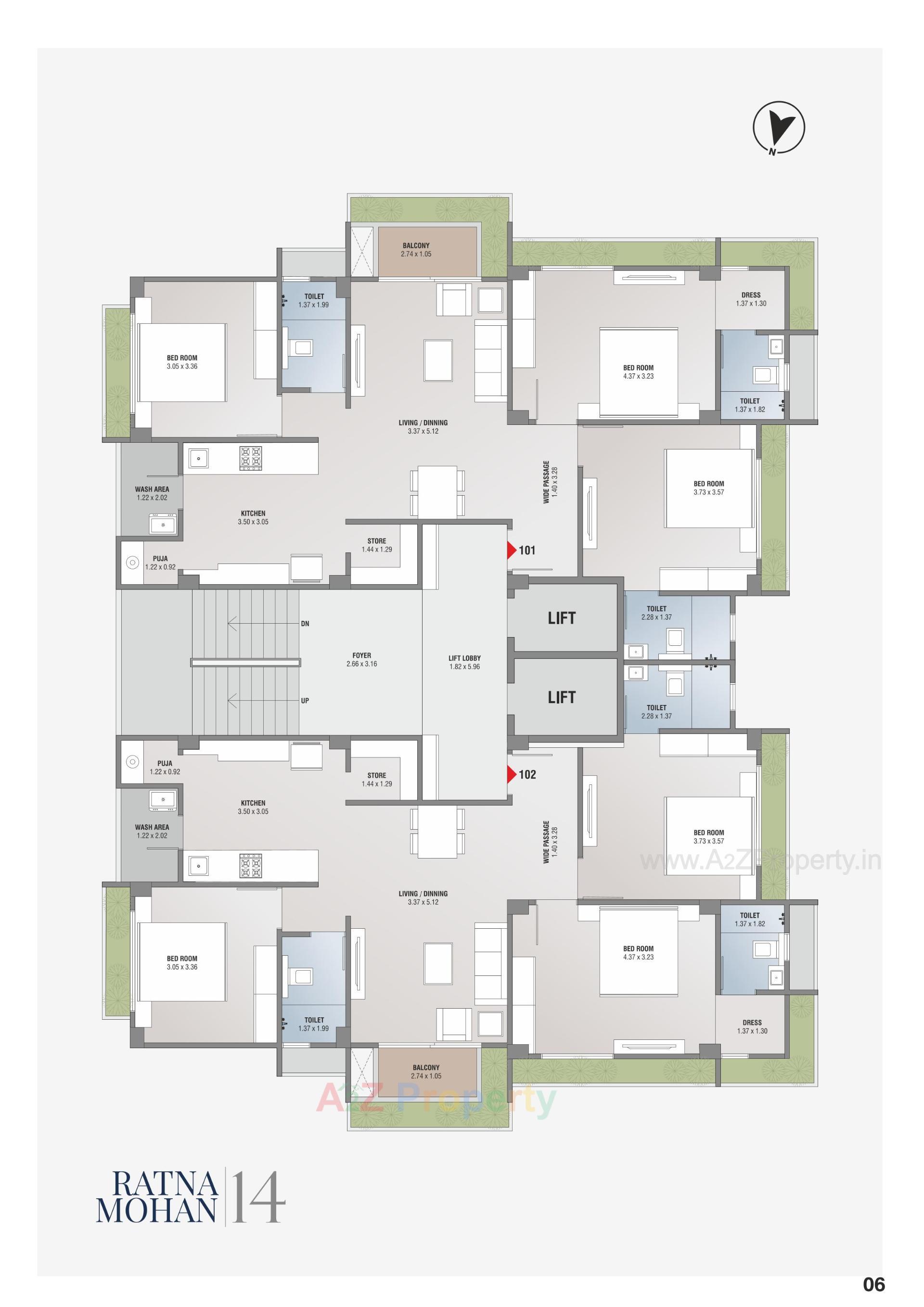 Layout of real estate project Ratnamohan located at Wadaj, Ahmedabad, Gujarat