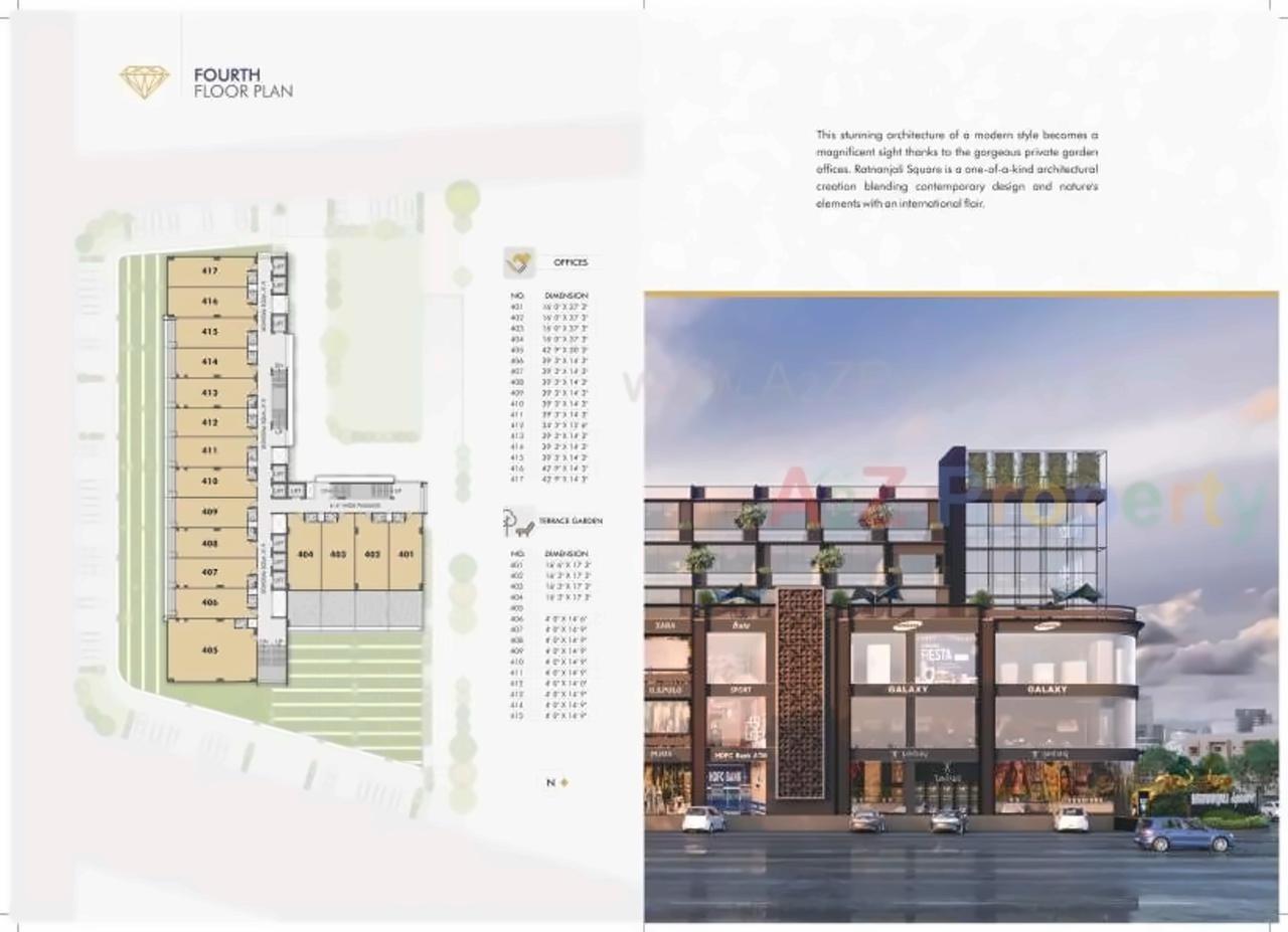Layout of real estate project Ratnanjali Square located at Jodhpur, Ahmedabad, Gujarat