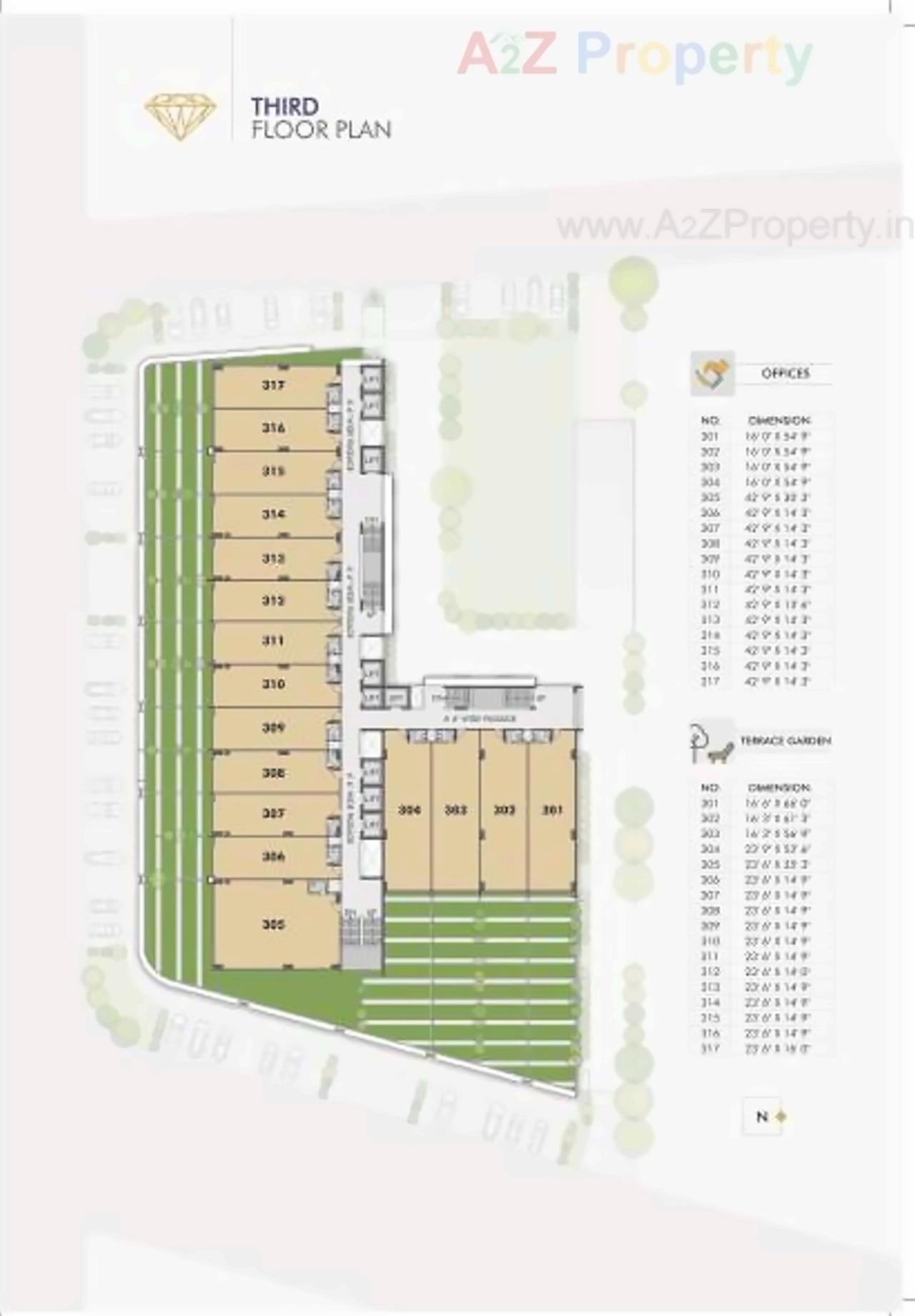 Layout of real estate project Ratnanjali Square located at Jodhpur, Ahmedabad, Gujarat