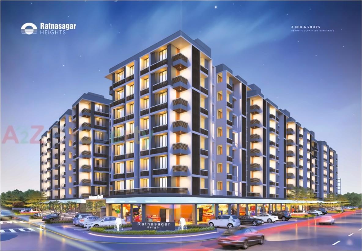 3D Elevation of real estate project Ratnasagar Heights located at Ranip, Ahmedabad, Gujarat