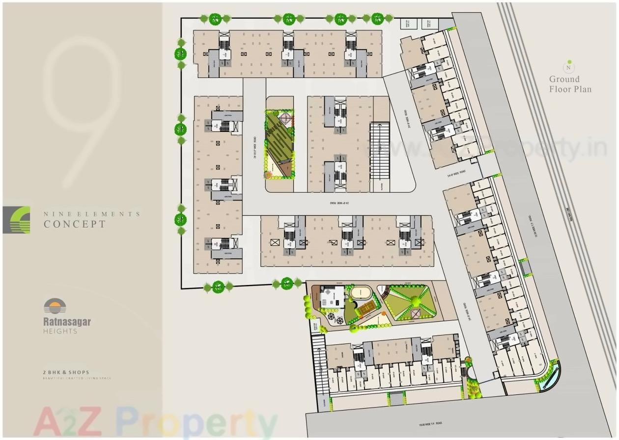 Layout of real estate project Ratnasagar Heights located at Ranip, Ahmedabad, Gujarat