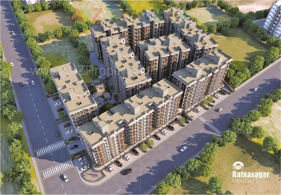 3D Elevation of real estate project Ratnasagar Heights located at Ranip, Ahmedabad, Gujarat