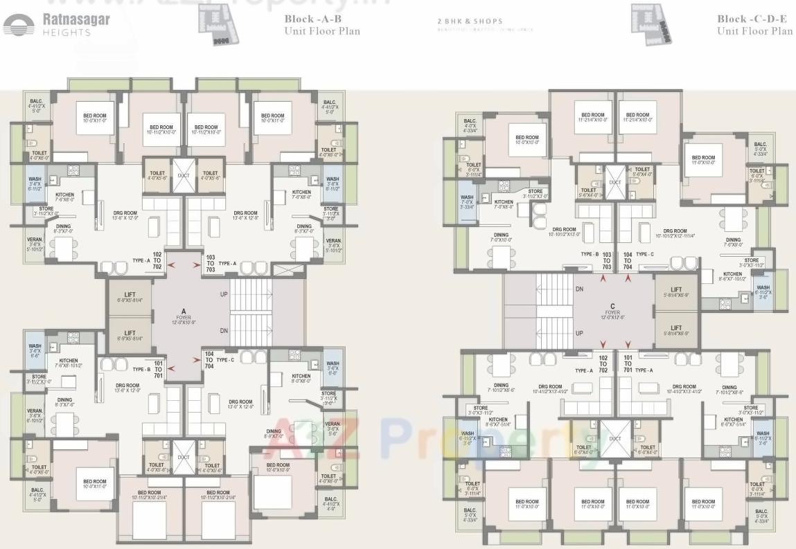 Layout of real estate project Ratnasagar Heights located at Ranip, Ahmedabad, Gujarat