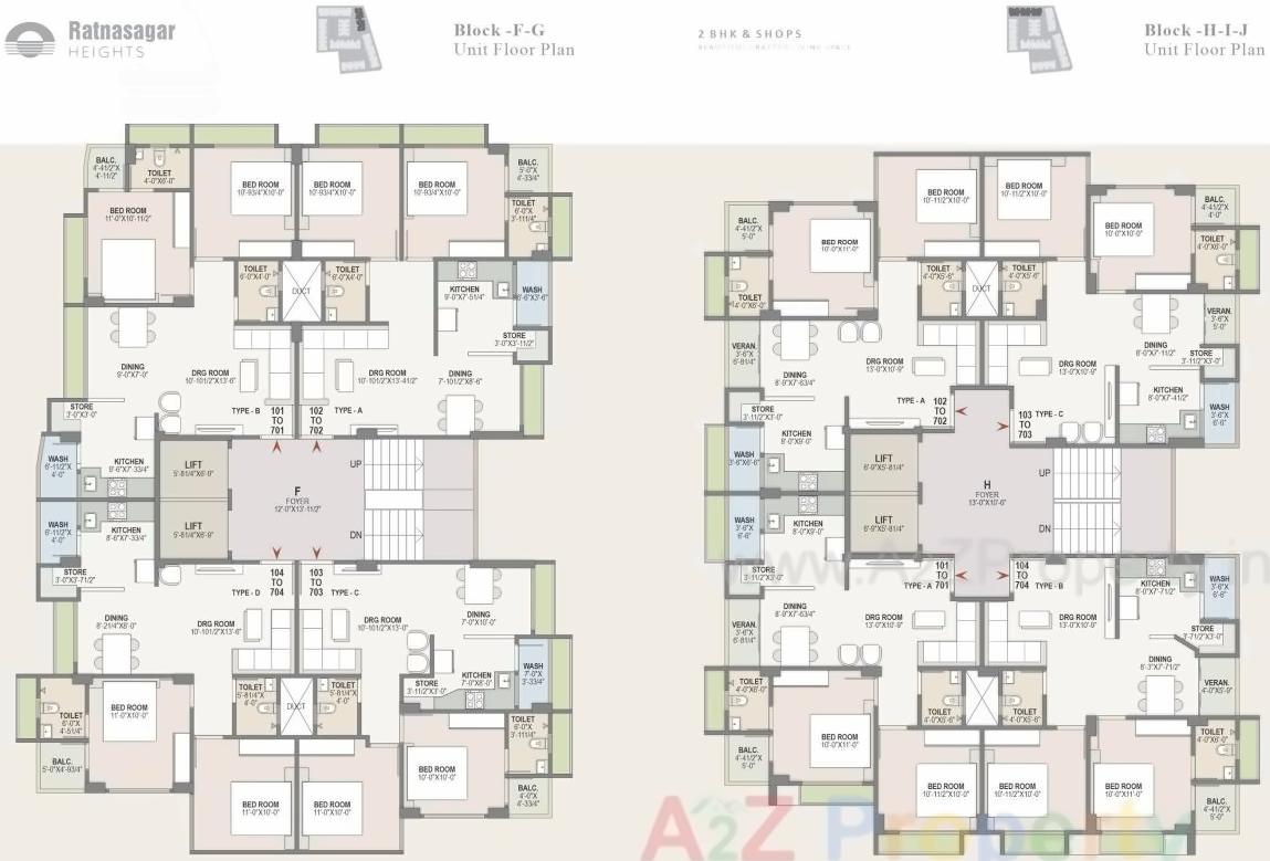 Layout of real estate project Ratnasagar Heights located at Ranip, Ahmedabad, Gujarat