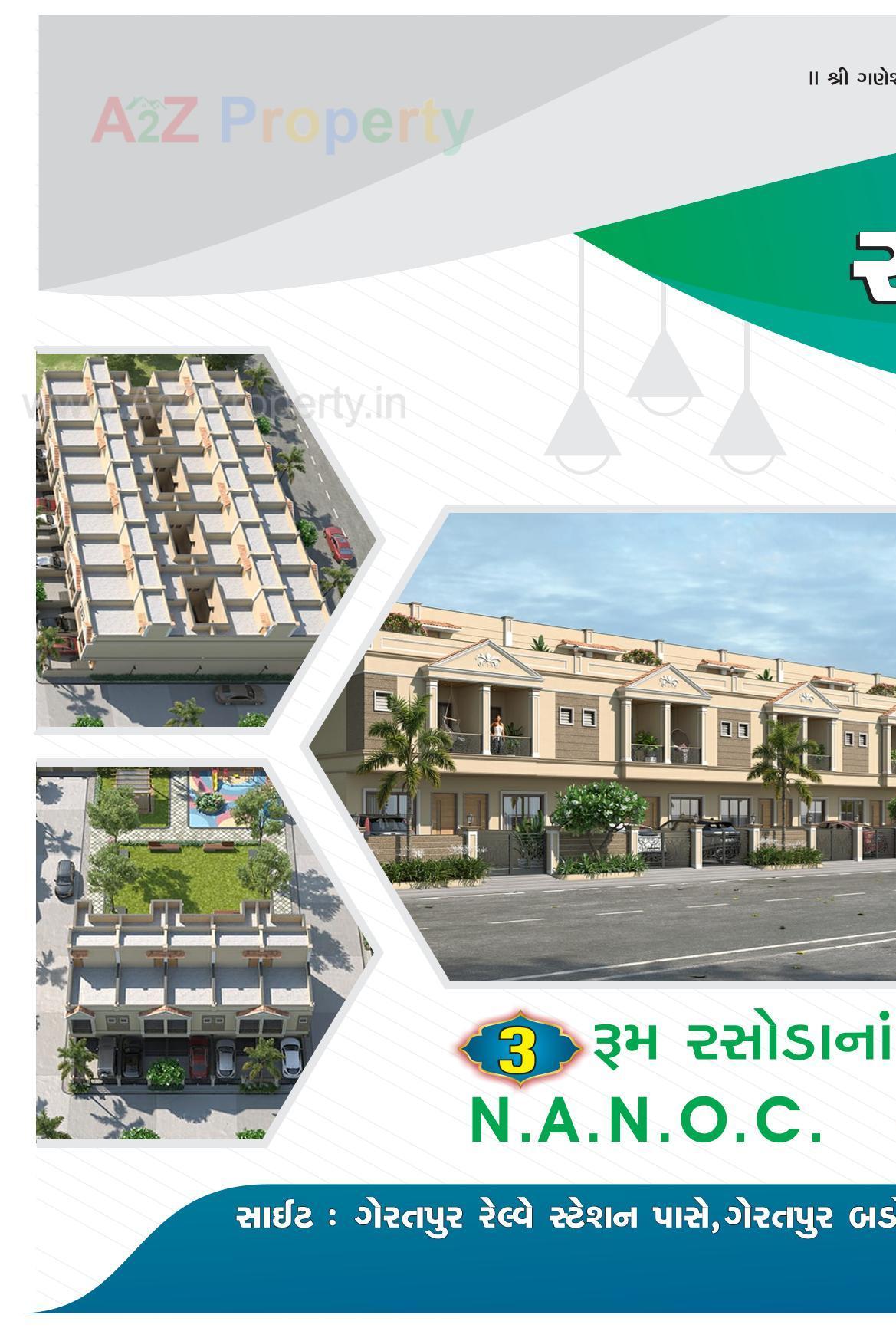 3D Elevation of real estate project Ravi Royal Bunglows located at Geratpur, Ahmedabad, Gujarat