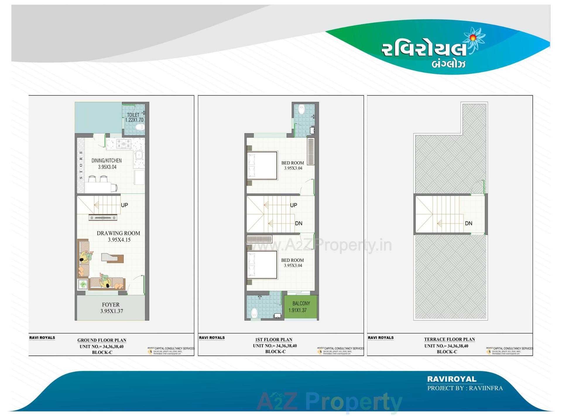 Layout of real estate project Ravi Royal Bunglows located at Geratpur, Ahmedabad, Gujarat