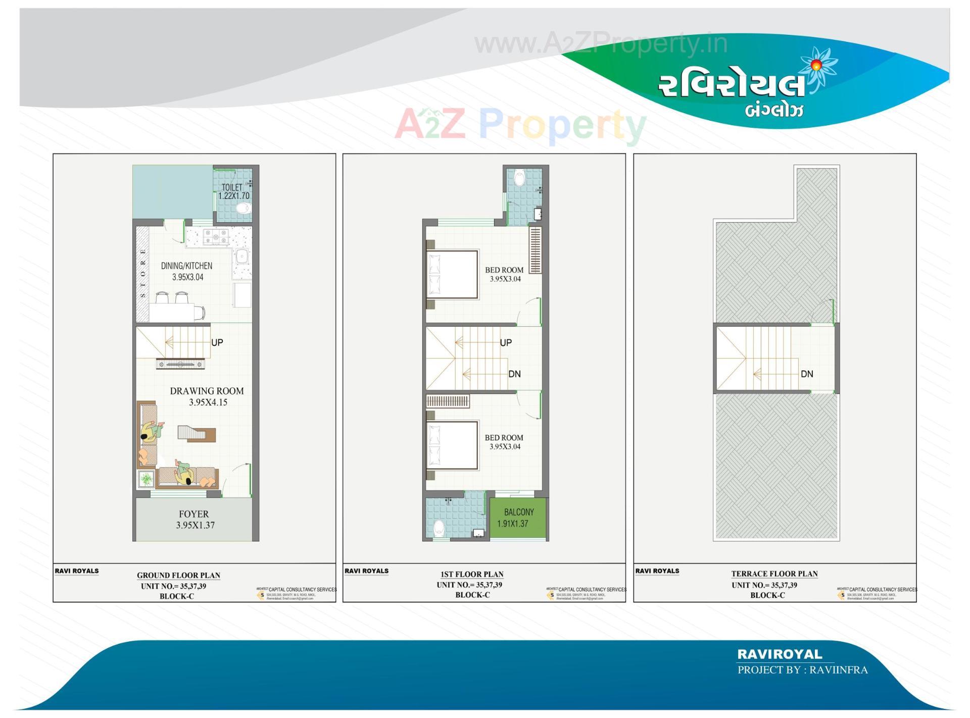 Layout of real estate project Ravi Royal Bunglows located at Geratpur, Ahmedabad, Gujarat