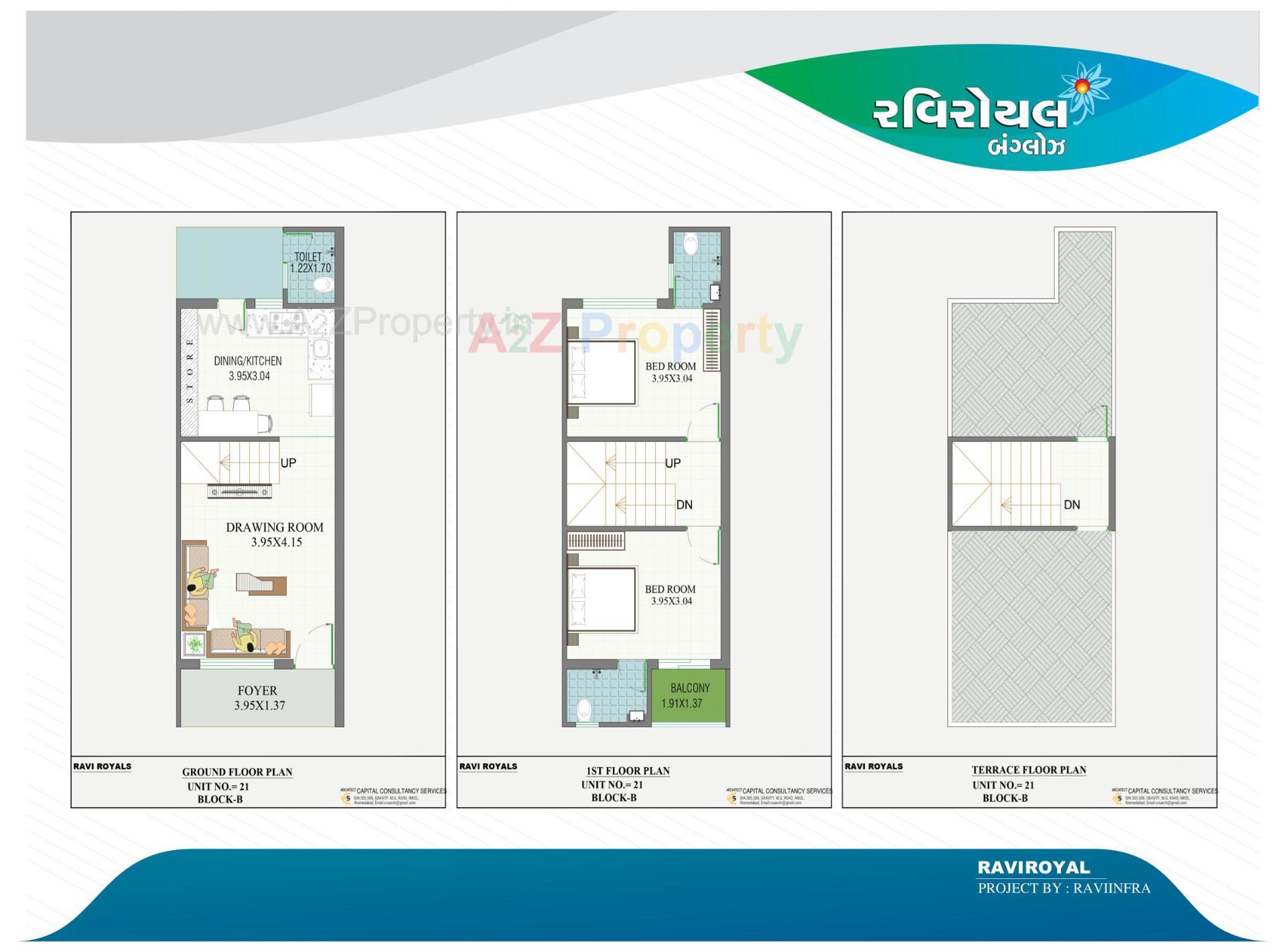 Layout of real estate project Ravi Royal Bunglows located at Geratpur, Ahmedabad, Gujarat
