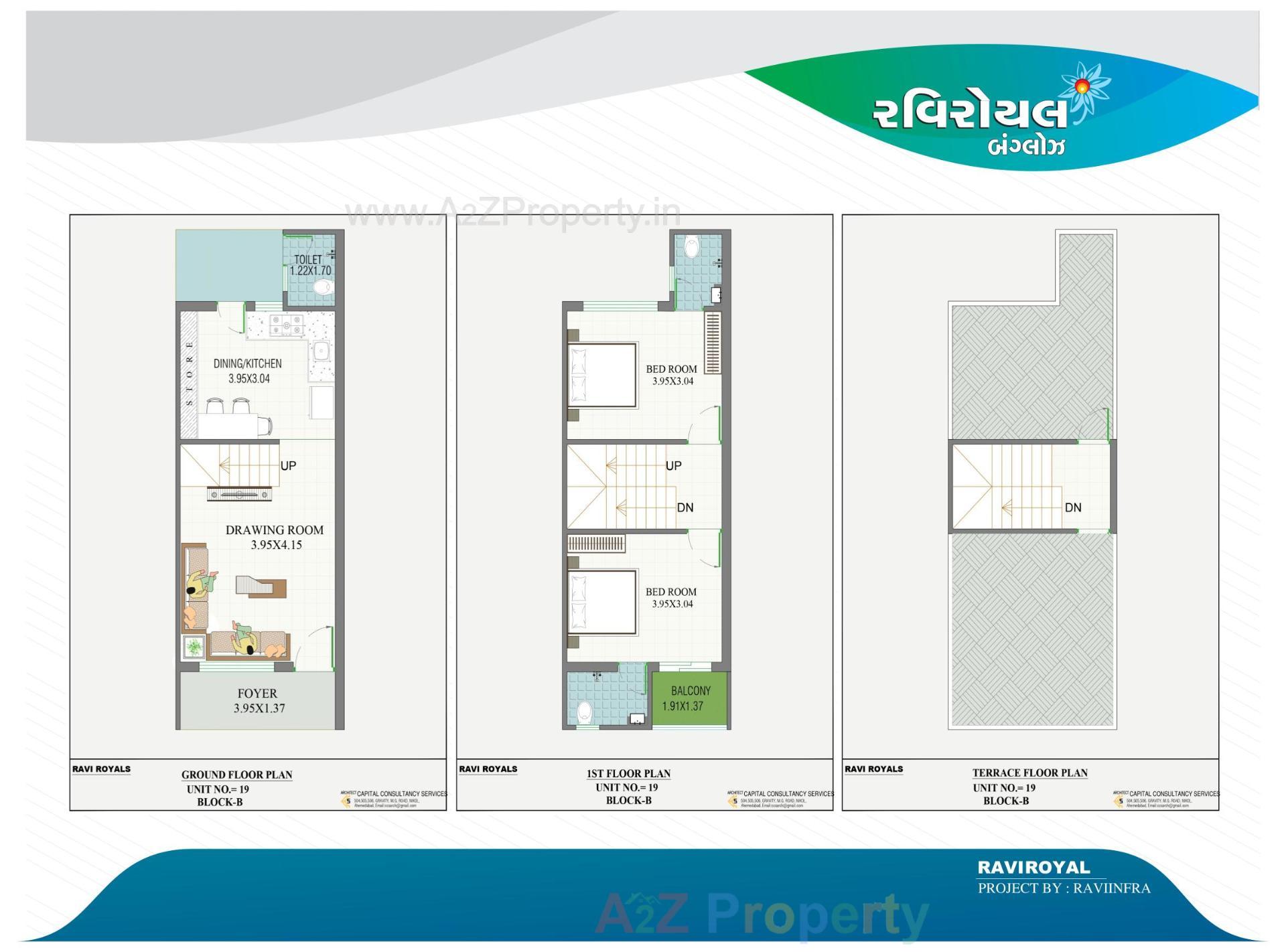 Layout of real estate project Ravi Royal Bunglows located at Geratpur, Ahmedabad, Gujarat