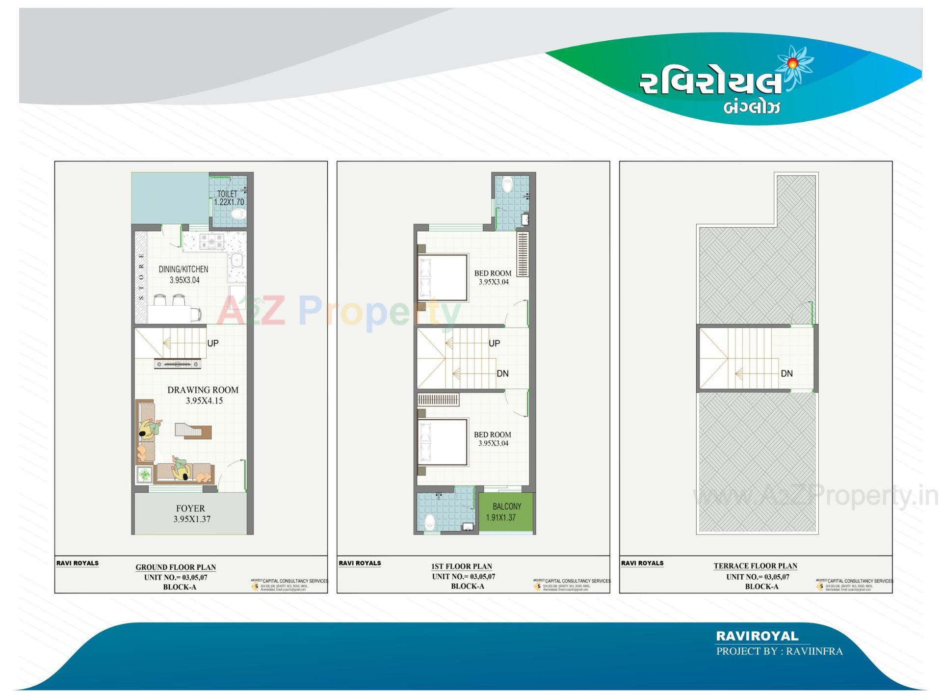 Layout of real estate project Ravi Royal Bunglows located at Geratpur, Ahmedabad, Gujarat