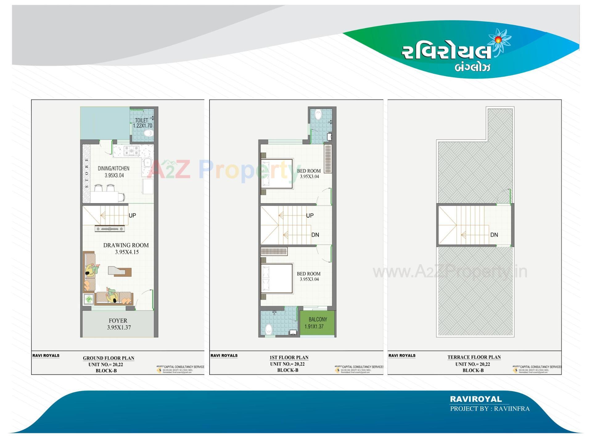 Layout of real estate project Ravi Royal Bunglows located at Geratpur, Ahmedabad, Gujarat