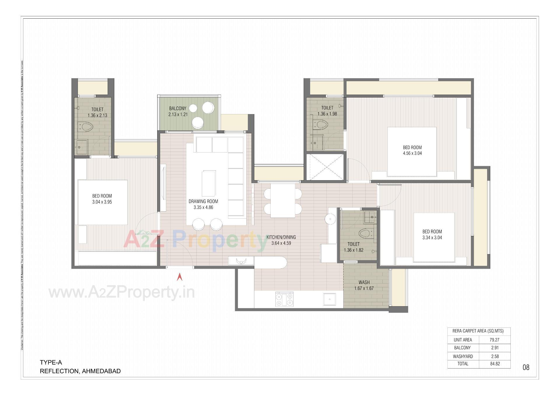 Layout of real estate project Reflection located at Shela, Ahmedabad, Gujarat