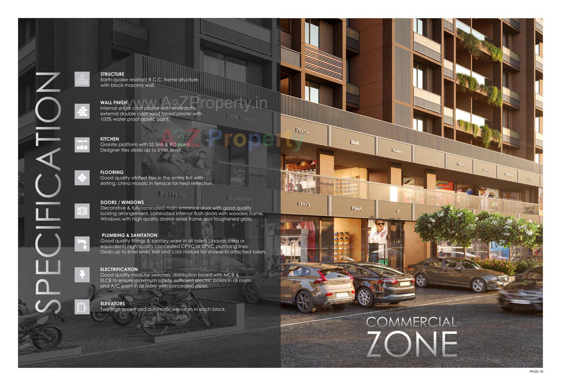 3D Elevation of real estate project Regalia Orane located at Ghuma, Ahmedabad, Gujarat