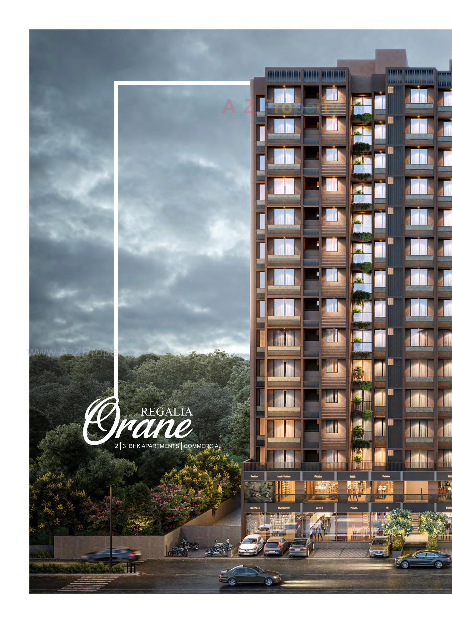 3D Elevation of real estate project Regalia Orane located at Ghuma, Ahmedabad, Gujarat